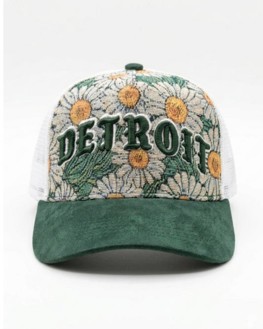 Detroit Floral Tapestry Trucker Hat